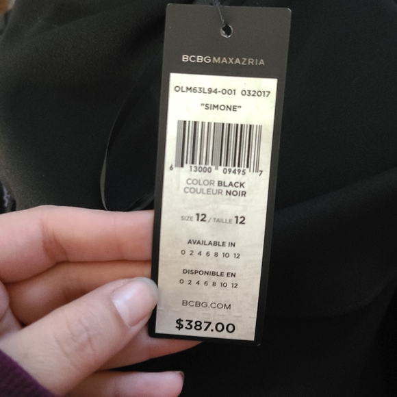 BCBG Simone off shoulder cocktail dress- new - Picture 3 of 6